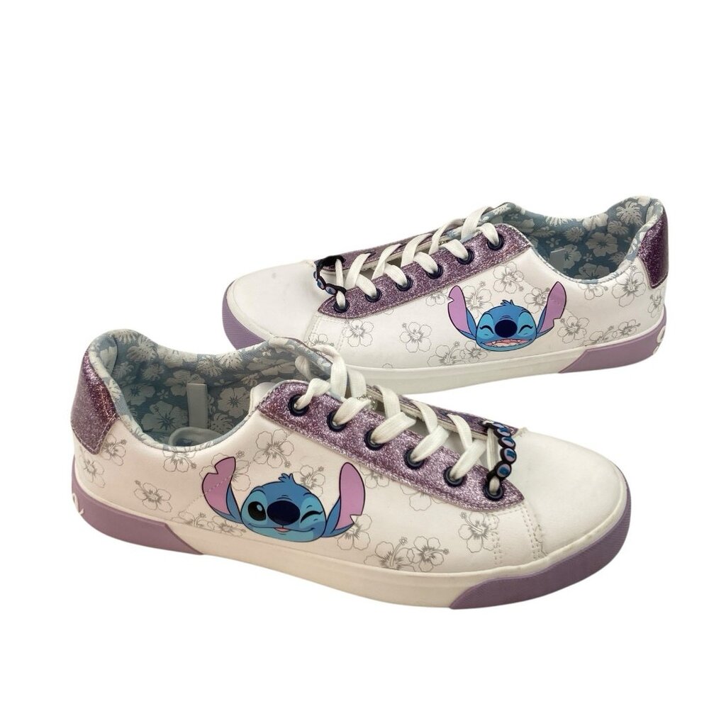 *Groundup Disney's Lilo & Stitch Sneakers Womens Size 11 White Lace Ohana Hawaii